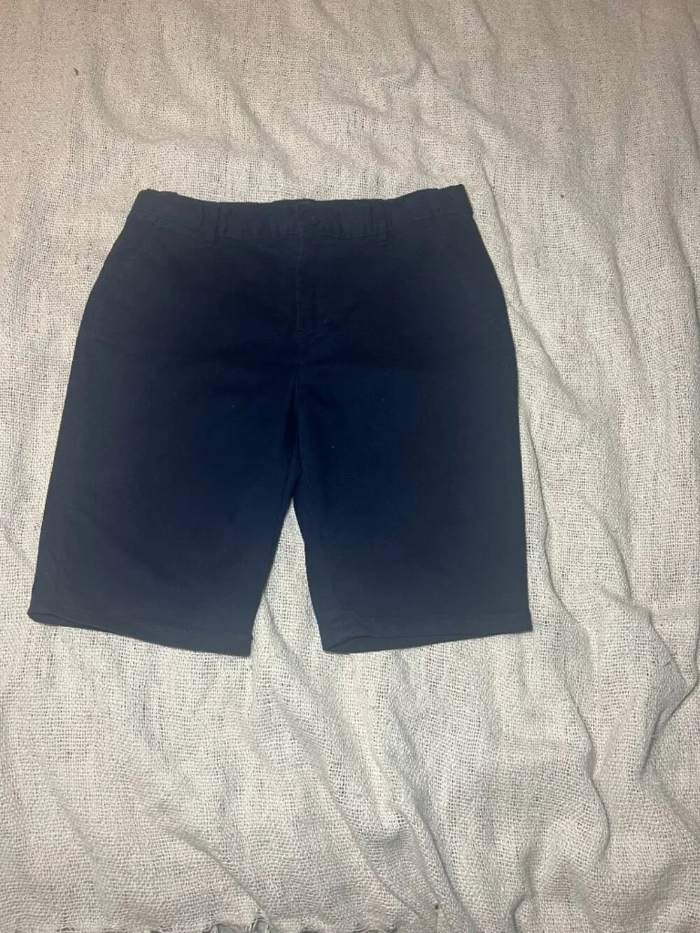The Children's Place Uniform Shorts Lot of 2 Size 14 Navy & Khaki